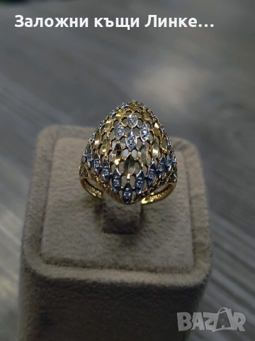 Златен Пръстен 3.44гр / 14К, снимка 3 - Пръстени - 52704008