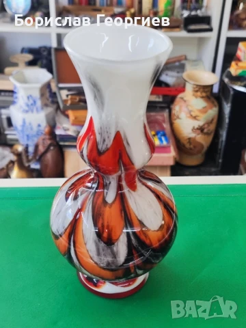 Стара ваза Italy opaline florence, снимка 5 - Антикварни и старинни предмети - 51187840