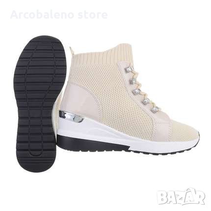 Дамски боти на клин, снимка 2 - Дамски боти - 34486778