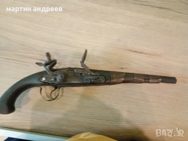 стар пищов кремъчен, снимка 2 - Оборудване и аксесоари за оръжия - 56254365
