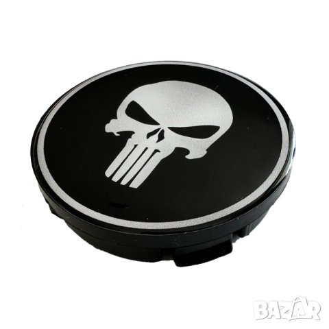 капачки за джанти Punisher череп 4 броя комплект черни 58мм, снимка 2 - Аксесоари и консумативи - 41463248