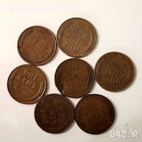 $лот от един цент 7бр., снимка 2 - Нумизматика и бонистика - 56232661