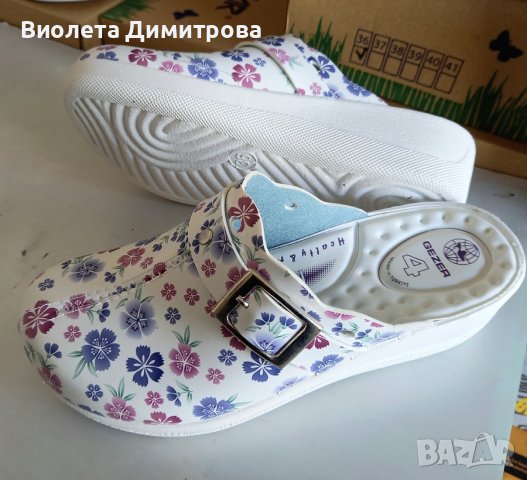  Дамски анатомични чехли на платформа на цветя, снимка 4 - Чехли - 39543627