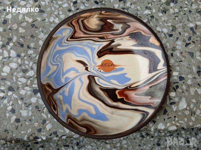 Керамична чиния,ръчна изработка за стена, снимка 4 - Декорация за дома - 34437445