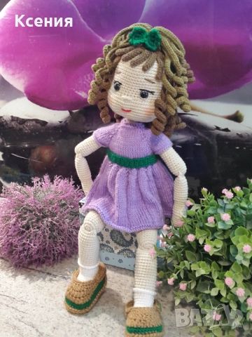 Плетена играчка Кукла ДАША, Ръчно изработена, Перфектен подарък, снимка 12 - Плюшени играчки - 52510348