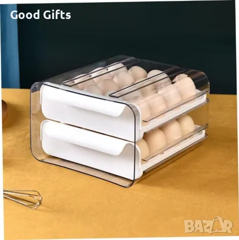 Кутия Органайзер за яйца на две нива, снимка 5 - Други стоки за дома - 50240154