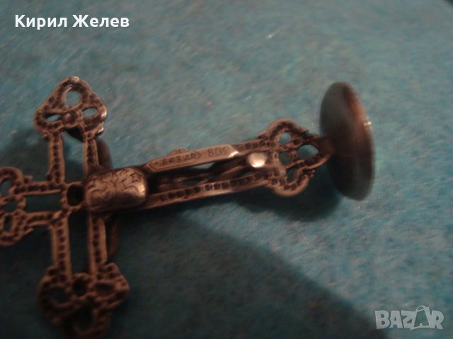 СТАРО НАСТОЛНО СРЕБЪРНО РАЗПЯТИЕ СРЕБРО 800 СРЕБЪРЕН КРЪСТ СТАТУЕТКА МАЙСТОРСКА РЯДКАИЗРАБОТКА 25111, снимка 16 - Антикварни и старинни предмети - 34853084