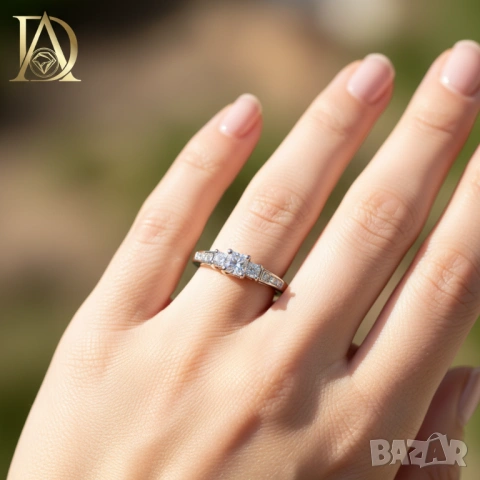 Нов Златен Пръстен с 0.91кт Естествени Диаманти, снимка 2 - Пръстени - 43039147