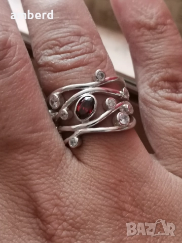 Страхотен сребърен  пръстен- модел R102