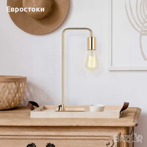 Метални нощни лампи LIANTRAL, комплект от 2 броя, ретро индустриална настолна лампа , снимка 6 - Настолни лампи - 49622842