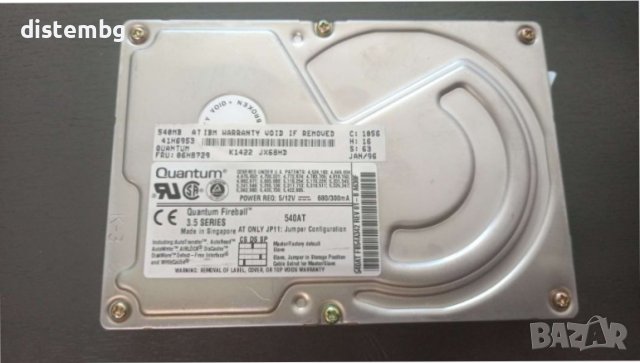 Твърд диск Quantum 540 IBM 06H8729  540 MB и размер 3,5 с ATA интерфейс, 