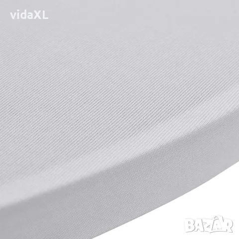 vidaXL Покривки за коктейлни маси, Ø70 см, бели, еластични, 4 бр, снимка 4 - Покривки за маси - 56146525