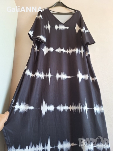 ДЪЛГА СТРАХОТНА РОКЛЯ ЛИКРА 3XL-4XL