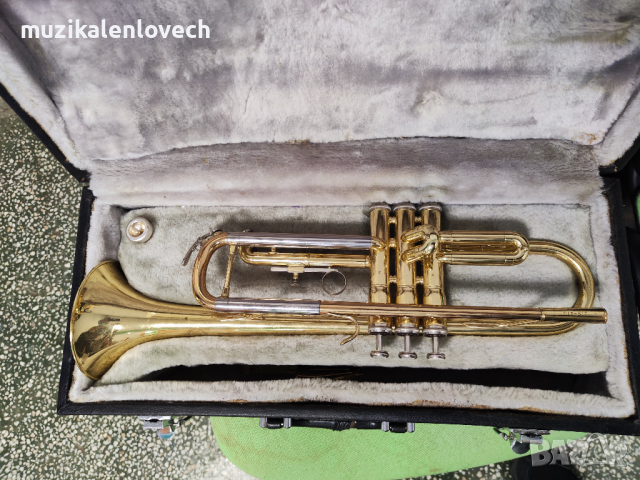 Jupiter B-Flat Trumpet JTR-410 with case - Б Тромпет с твърд куфар и мундщук - ОТЛИЧЕН, снимка 3 - Духови инструменти - 44555024