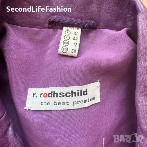 R.Rothschild дамско сако кожа полиестер размер С-М, снимка 2 - Сака - 53868080