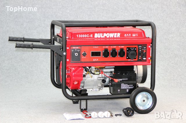 Генератор За Ток Газ-Бензин BULPOWER 10kW - Монофазен , снимка 2 - Генератори - 41139634