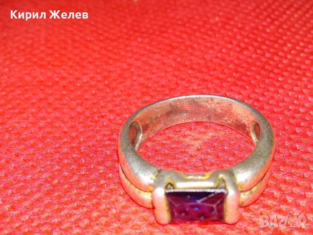 АРИСТОКРАТИЧЕН СКЪПОЦЕНЕН СРЕБЪРЕН ПРЪСТЕН СРЕБРО 925 с ФАСЕТИРАН ТЪМНО - СИН ЦИРКОН 43805, снимка 15 - Пръстени - 44664170