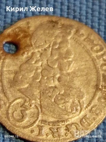 Сребърна монета 3 кройцера 1698г. Леополд първи Австрия уникат 53004, снимка 2 - Нумизматика и бонистика - 53092461