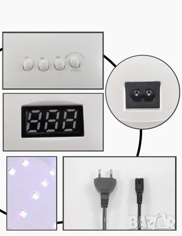 Елегантна и компактна UV LED лампа за нокти SUN5 с висока мощност-48W; Авто сензор за включване/изкл, снимка 9 - Продукти за маникюр - 48967250