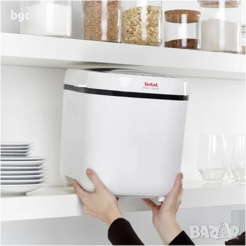НОВА  Хлебопекарна Tefal Pain Doré PF210138, 700 W, 1000 гр, 12 програми, 3 настройки, Бял/Черен , снимка 3 - Хлебопекарни - 56192389