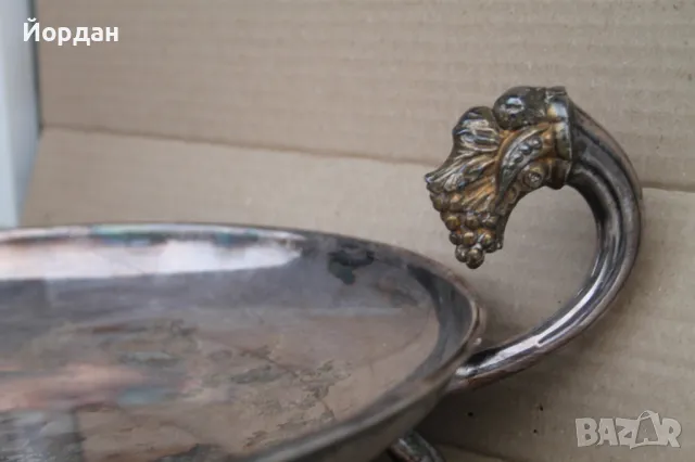 Посребрена фруктиера , снимка 5 - Антикварни и старинни предмети - 49713524