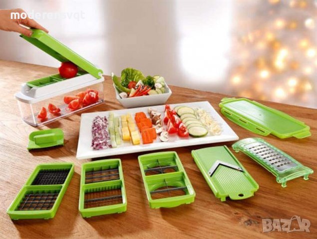 кухненско ренде 11 части - Nicer Dicer Plus, снимка 2 - Прибори за хранене, готвене и сервиране - 38642229