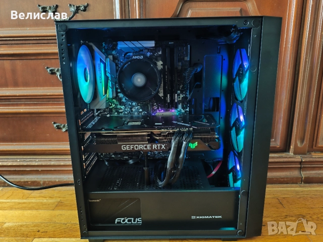 Gaming PC с Ryzen 5 5600X/RTX 3080 10GB/ 16GB DDR4/512GB NVMe/Гаранция, снимка 2 - Геймърски - 52869445