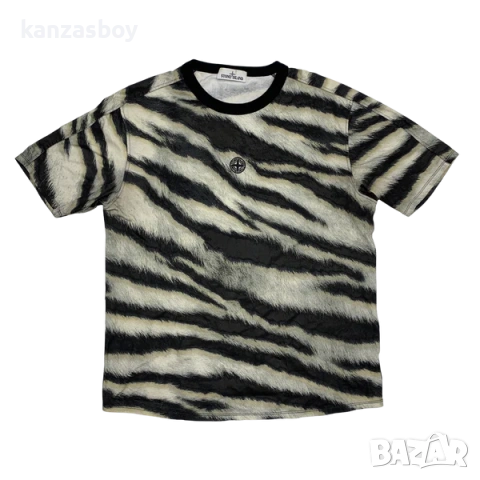 Stone Island Zebra Printed T Shirt - страхотна мъжка тениска С, снимка 2 - Тениски - 53802052