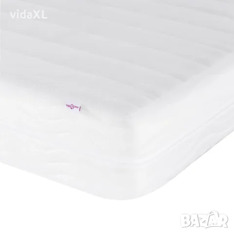 vidaXL Канапе с матрак, тъмнозелено, 100x200 см, кадифе, снимка 8 - Спални и легла - 56146788