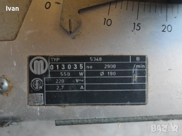 METABO 5348 Промишлен/Професионален Настолен Циркуляр-Немски-14,5кг/2,7А/2900 об/м/550W-Алумин Плот, снимка 11 - Други инструменти - 40075970