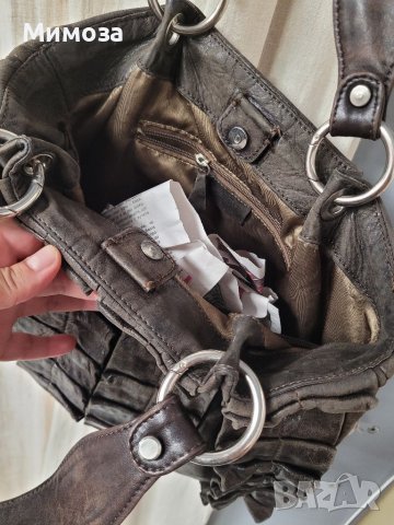 Тъмнокафява чанта ЕСТЕСТВЕНА КОЖА , снимка 15 - Чанти - 41687825