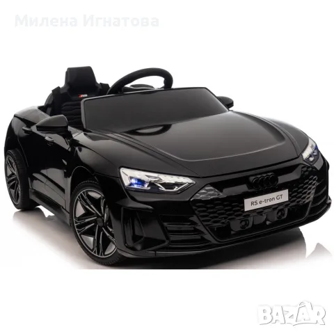 Акумулаторен джип Audi RS E-Tron GT 4X4 Licensed с меки гуми и кожена седалка 12V, снимка 3 - Детски велосипеди, триколки и коли - 55955860