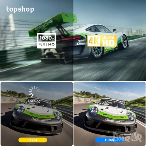 Android TV Box 4GB RAM 32GB ROM H.265 Quad 4-Core Android Box Support 3D 4K UHD Videos H.265, 2.4G/5, снимка 4 - ZTE - 50542362