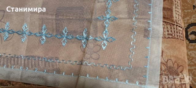 карета тюл, ръчна бродерия - 2 бр., снимка 7 - Други - 52956733