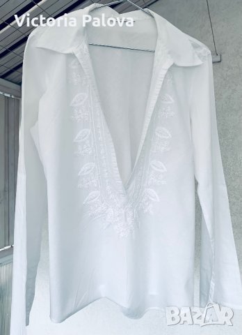 Много красива бяла блуза B. JOUNG, снимка 12 - Корсети, бюстиета, топове - 41622222