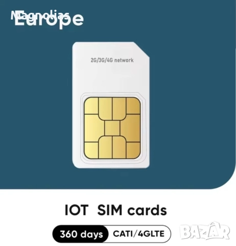 4G GPS тракер SIM карта – 360MB данни, 365 дни роуминг в Европа за IoT устройства, снимка 3 - Електронни четци - 52026463