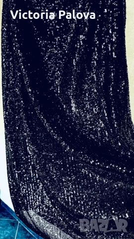 Луксозна черна макси пола с пайети от Maison 123 Paris , снимка 8 - Поли - 53740282