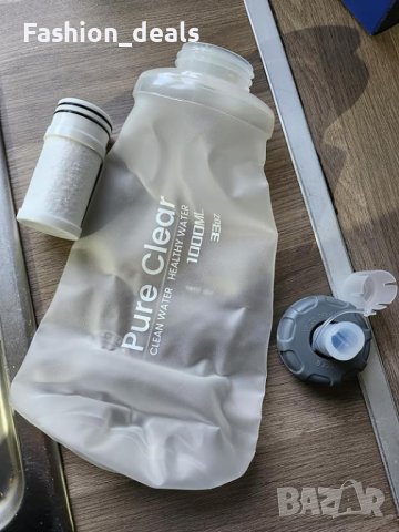Нова Чиста Прозрачна сгъваема бутилка с филтър за вода 500мл , снимка 7 - Други стоки за дома - 42456859