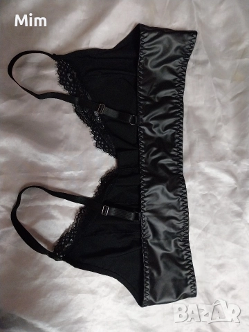  Резервирани 4XL К-т Кожено бюстие/ сутиен/ полупрашка с жартиери за чорапи и чорапи с дантела , снимка 7 - Бельо - 52871191