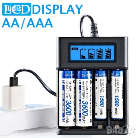 Зарядно за Ni-Мh батерии i.2V с дисплей, снимка 1