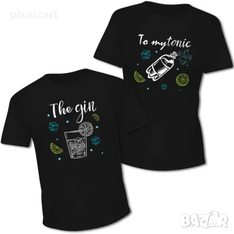 Тениски за двойки Джин и тоник, снимка 1