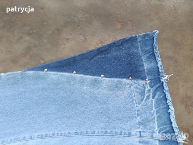 дамски данки с широки крачоли винтидж 90s М, снимка 3 - Дънки - 53449025