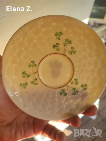 Троен сет за чай Belleek Ирландия - най-финия порцелан, снимка 8 - Чаши - 56137947