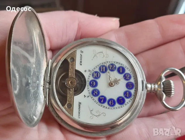 Швейцарски джобен часовник Hebdomas, снимка 2 - Антикварни и старинни предмети - 49943906