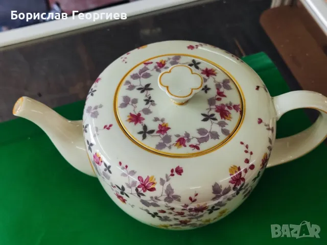 Порцеланов чайник Königl pr. Tettau, снимка 3 - Антикварни и старинни предмети - 49492840