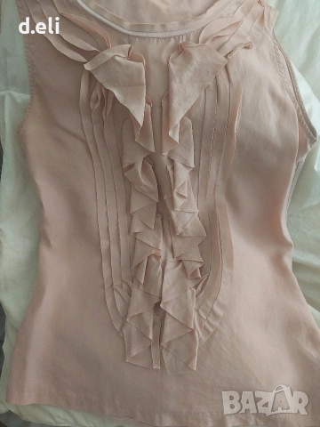 MAX MARA Original Size S-M 100% Коприна , снимка 2 - Корсети, бюстиета, топове - 53744553