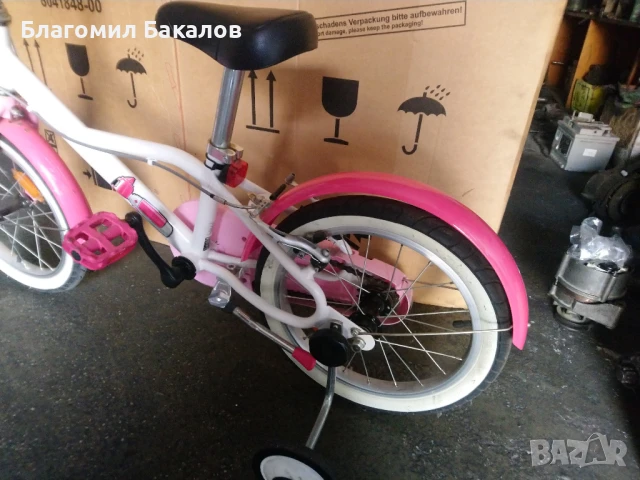 Детски веросипед за момиче B'TWIN Docto Girl 16", снимка 3 - Столчета за кола и колело - 51324663