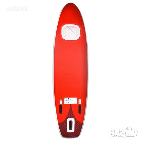 vidaXL Комплект надуваем стендъп падълборд, червен, 360x81х10 см, снимка 3 - Водни спортове - 56148347