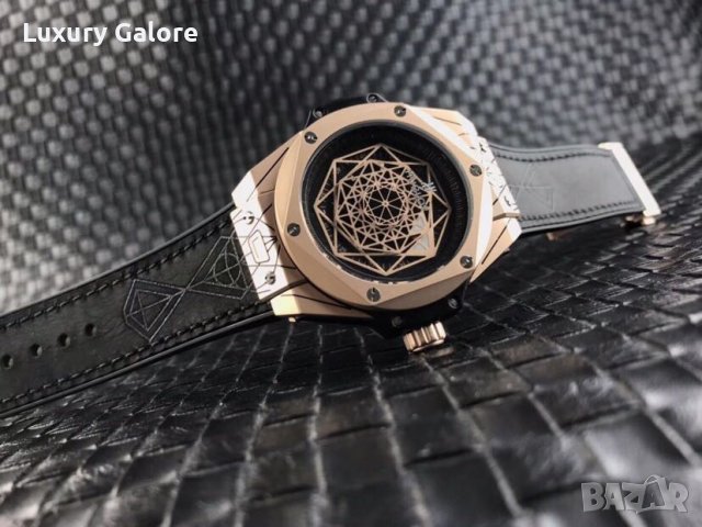 Мъжки часовник Hublot Big Bang Sang Bleu Gold с автоматичен механизъм, снимка 4 - Луксозни - 36878810