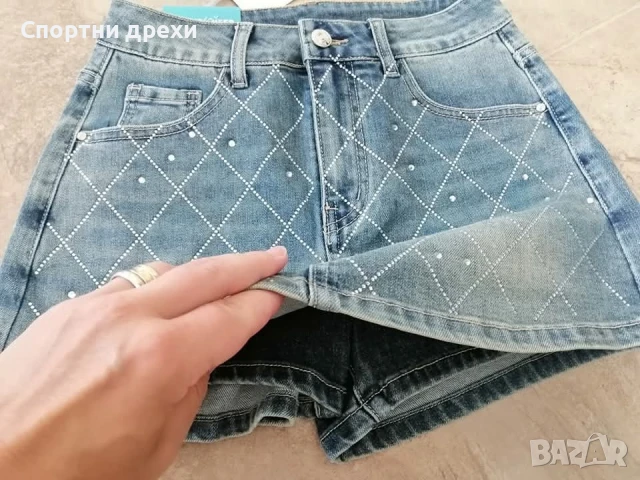 МЕГА МЕГА ЯКИ♥️🔝НАЙ-НИСКА ЦЕНА ☺️❎УНИКАЛНИ♥️Ограничени бройки ♥️КЪСИ ДЪНКИ ПОЛА-ПАНТАЛОН 💕С КАМЪНИ, снимка 3 - Поли - 50658558